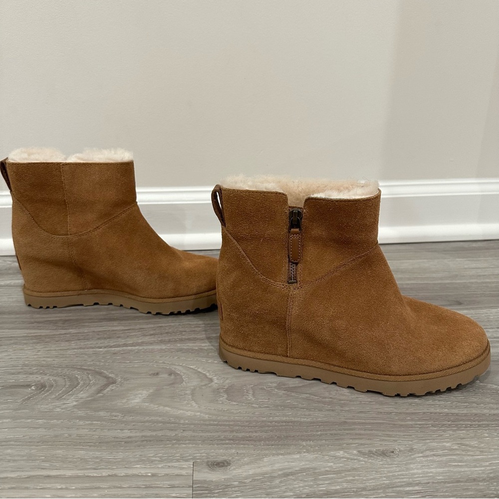 UGG Brown Ankle Boots with Cream Interior